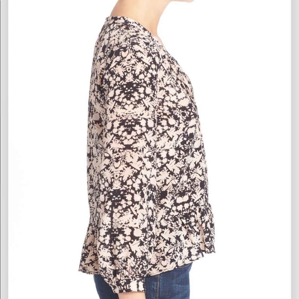 🆕REBECCA TAYLOR Silk Potpourri Paisley Ruffle Top - Picture 3 of 8